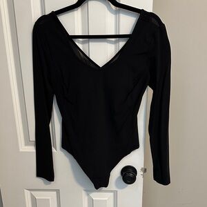 Lululemon Black V-Neck Bodysuit
